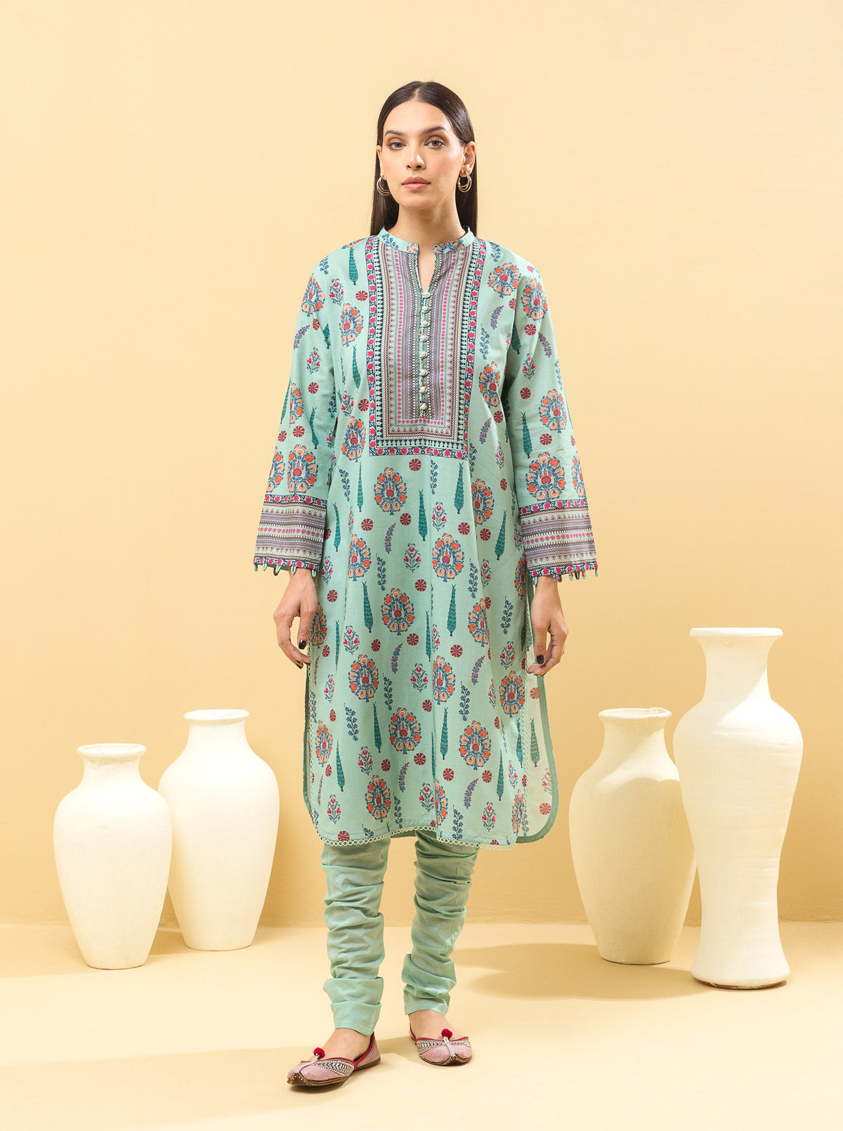 2 PIECE - PRINTED LAWN SUIT - JEWEL GLEAM MORBAGH SU_22   