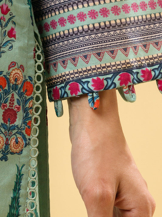 1 PIECE - PRINTED LAWN SHIRT - JEWEL GLEAM MORBAGH SU_22   