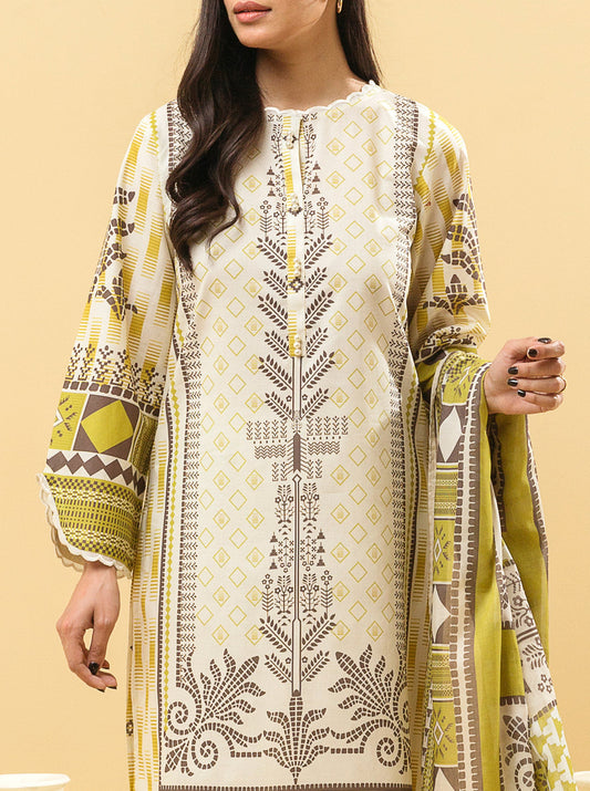 3 PIECE - PRINTED LAWN SUIT - VIRIDESCENT DIVINE MORBAGH SU_22   