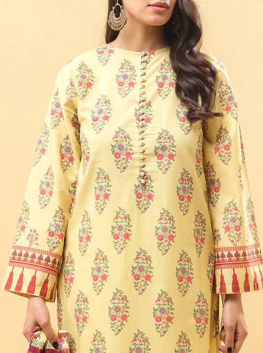2 PIECE - PRINTED LAWN SUIT - BLOOMING OBSESSION MORBAGH SU_22   