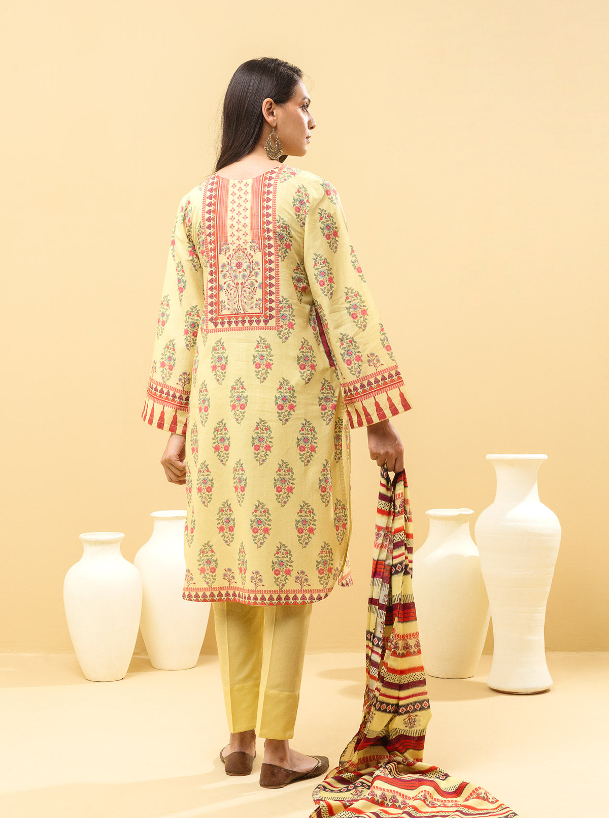 3 PIECE - PRINTED LAWN SUIT - BLOOMING OBSESSION MORBAGH SU_22   