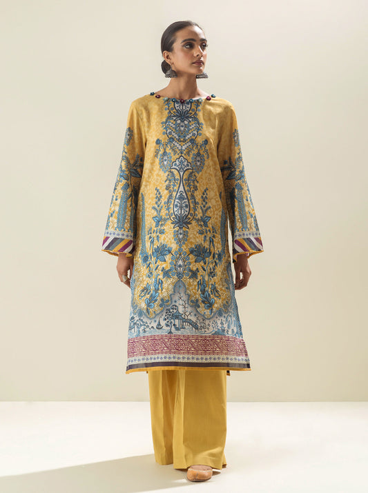 1 PIECE - PRINTED LAWN SHIRT - DESERT MIRAGE MORBAGH SU_23   