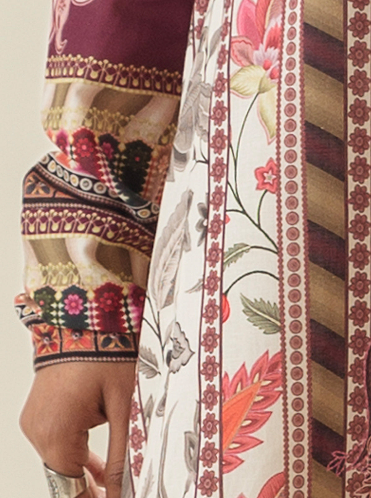 1 PIECE - PRINTED LAWN SHIRT - HARMONIOUS ROOTS MORBAGH SU_23   