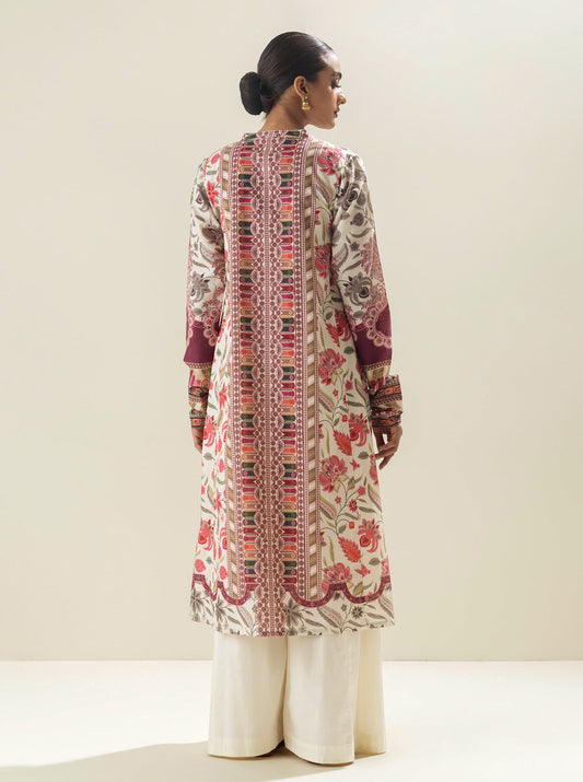 1 PIECE - PRINTED LAWN SHIRT - HARMONIOUS ROOTS MORBAGH SU_23   