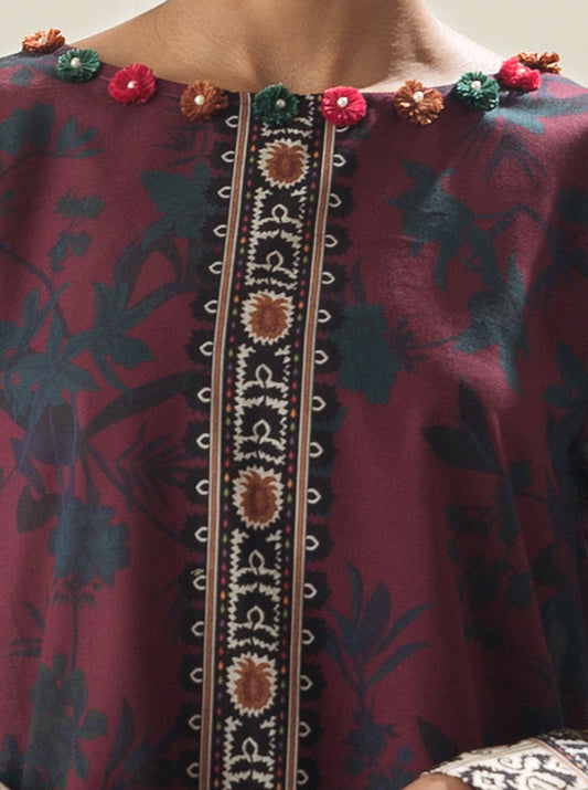 1 PIECE - PRINTED LAWN SHIRT - GLORIOUS CHINTZ MORBAGH SU_23   