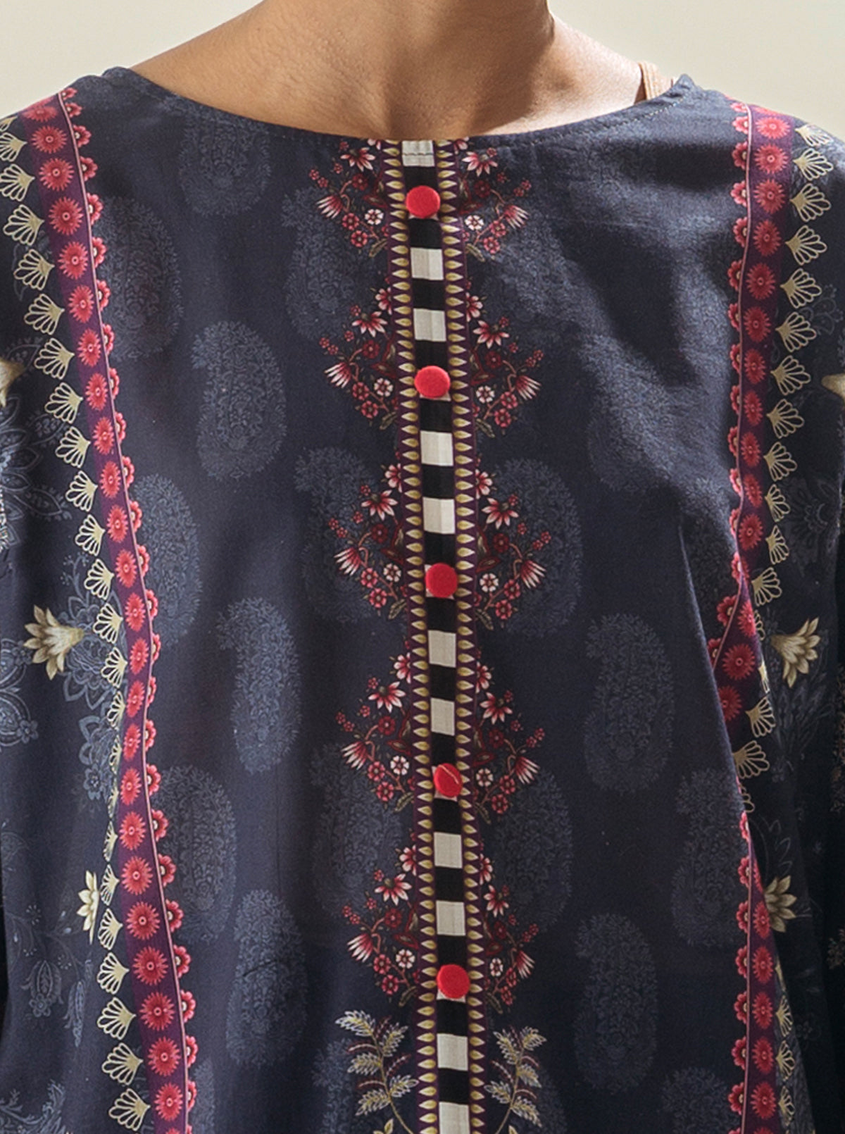 1 PIECE - PRINTED LAWN SHIRT - MOTIF MAJESTY MORBAGH SU_23   
