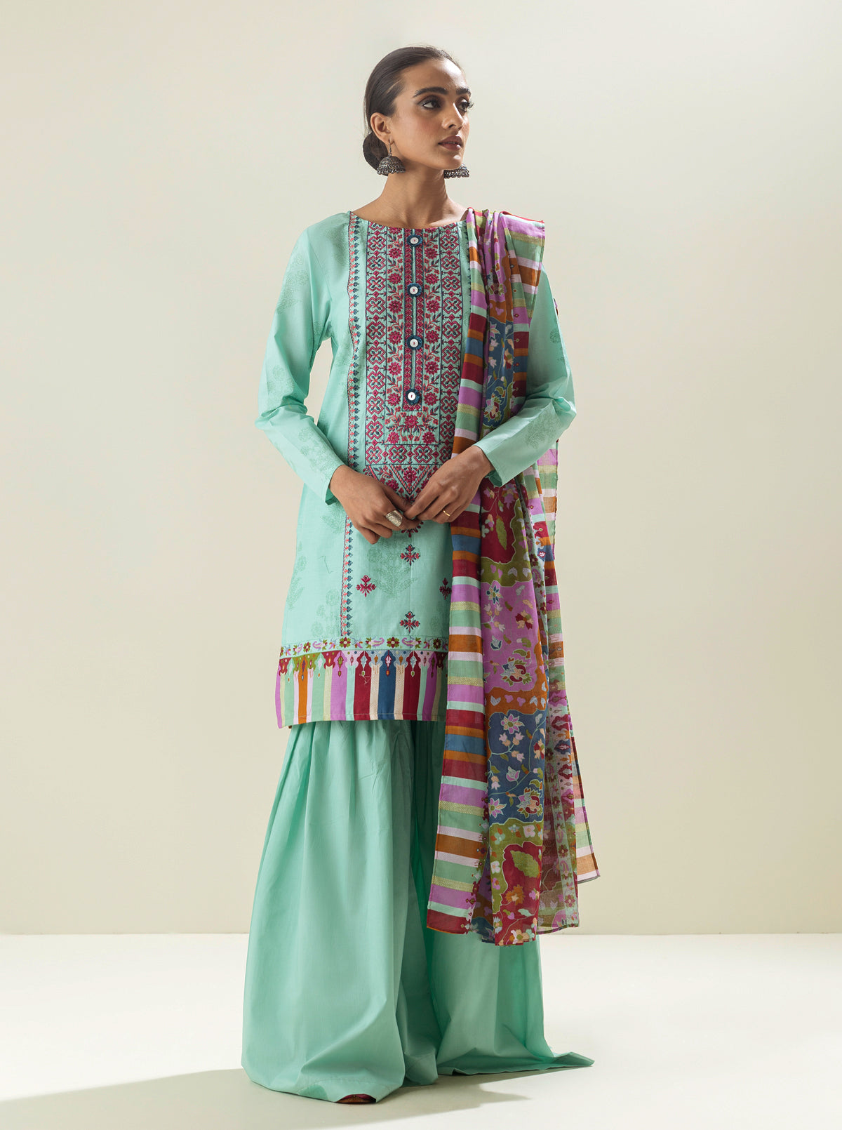 2 PIECE - EMBROIDERED LAWN SUIT - SPRING BREEZE MORBAGH SU_23   