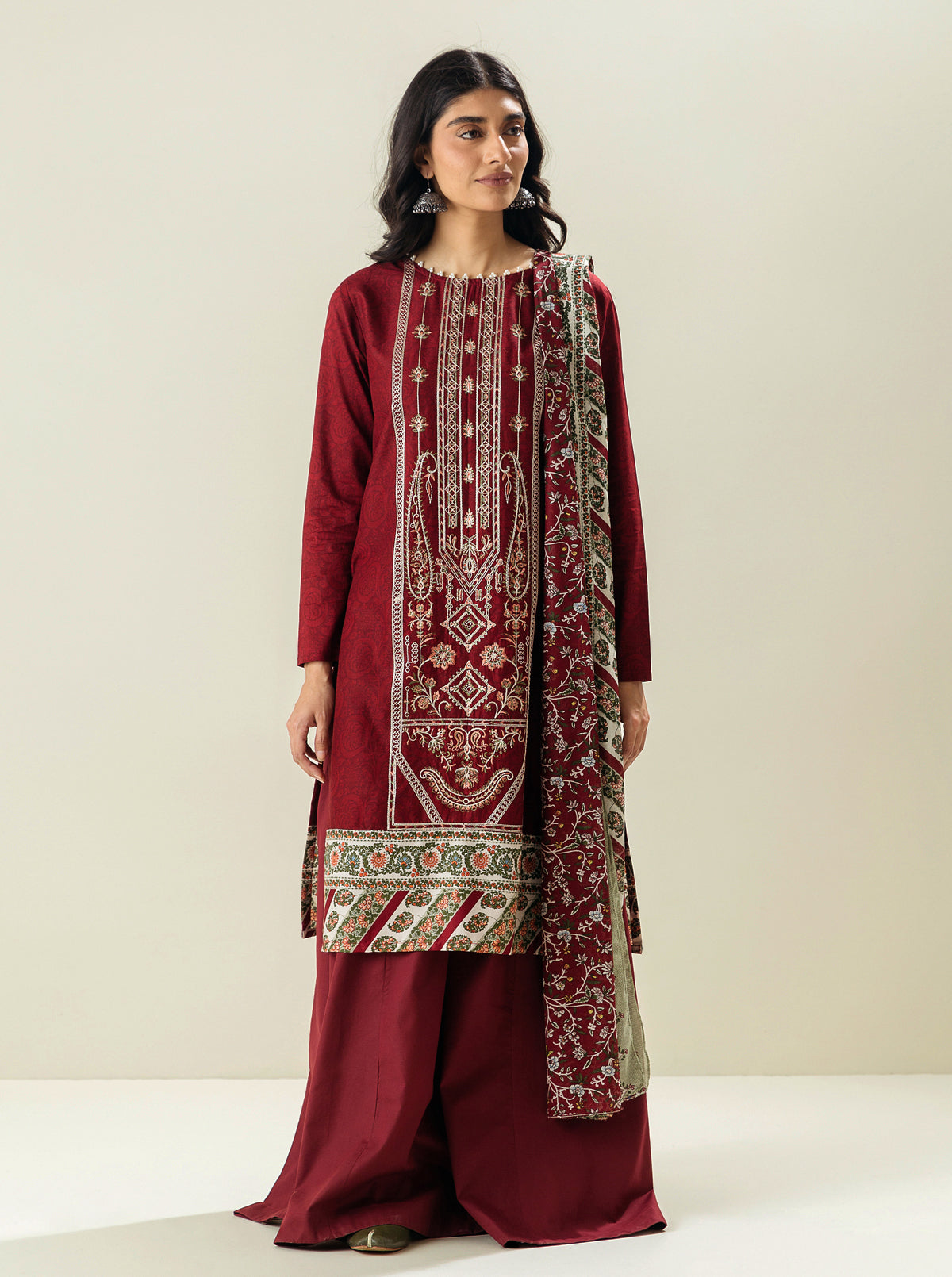 2 PIECE - EMBROIDERED LAWN SUIT - CRIMSON REIGN MORBAGH SU_23   