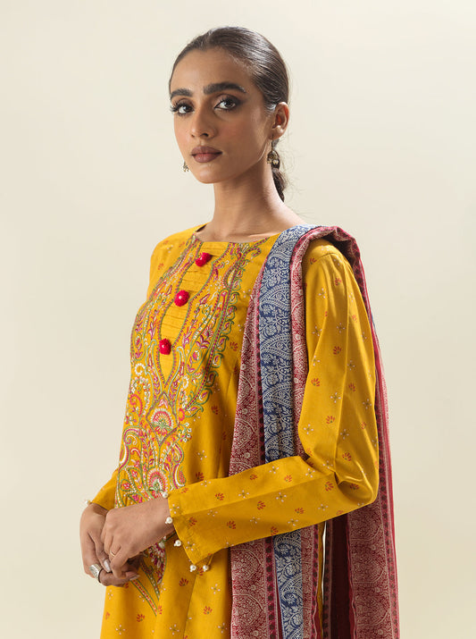 2 PIECE - EMBROIDERED LAWN SUIT - BLOOMING GOLD MORBAGH SU_23   