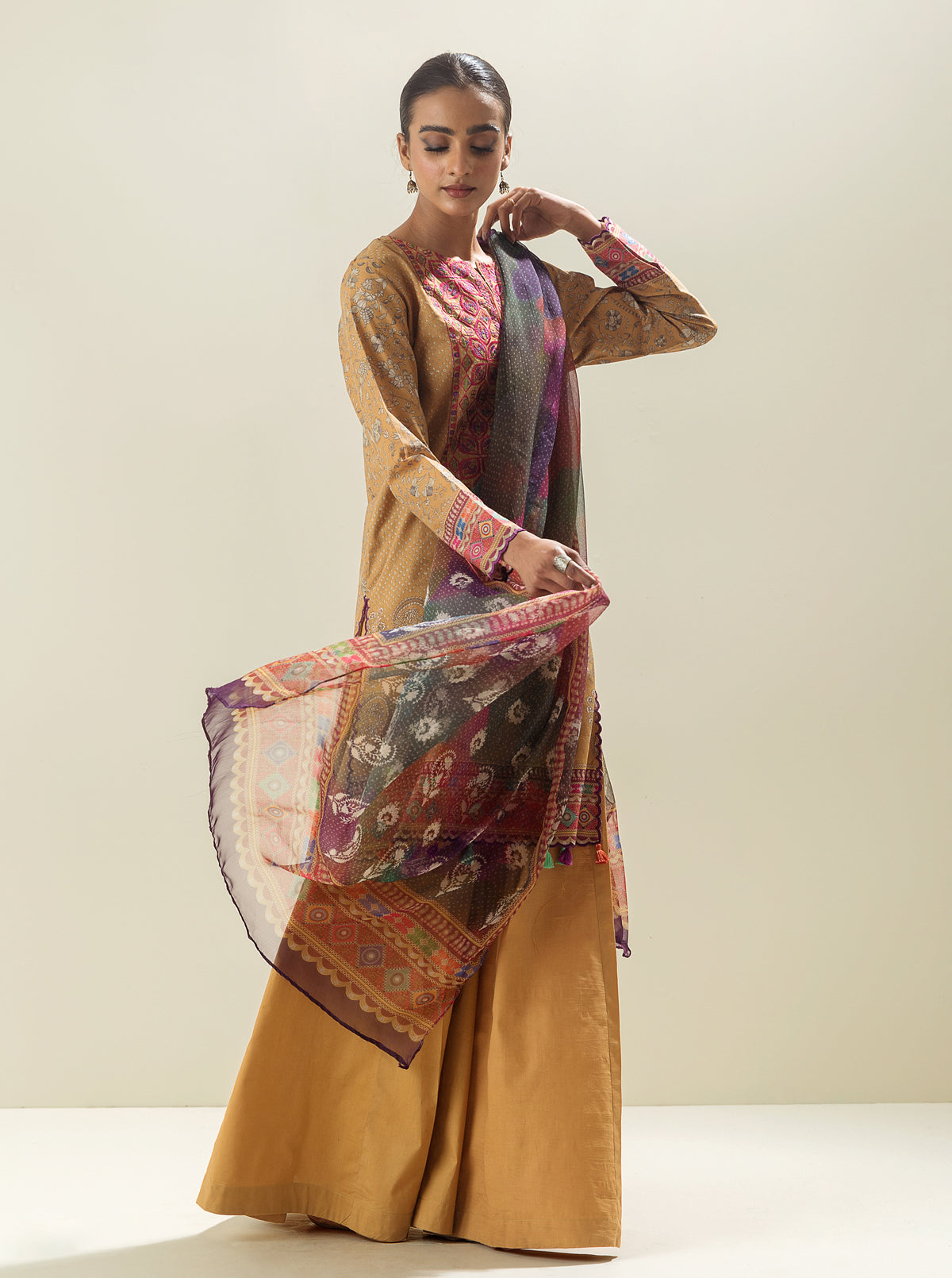 3 PIECE - EMBROIDERED LAWN SUIT - TRIBAL DAWN MORBAGH SU_23   