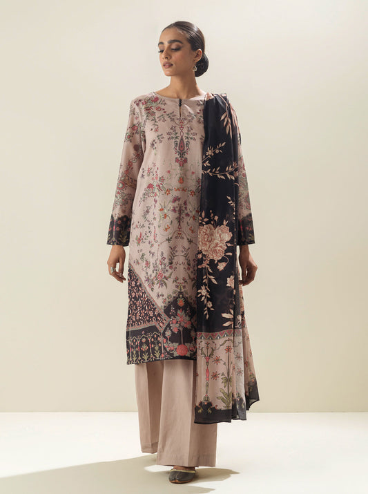 3 PIECE - PRINTED LAWN SUIT - BELLE INTRICATE MORBAGH SU_23   