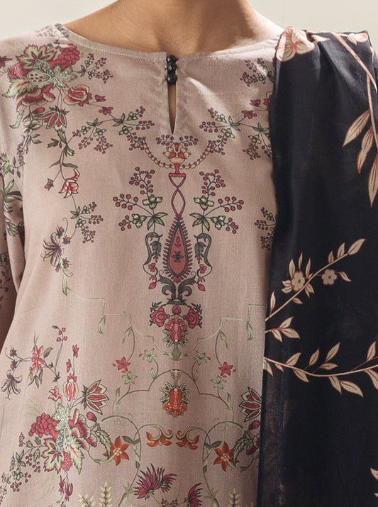 3 PIECE - PRINTED LAWN SUIT - BELLE INTRICATE MORBAGH SU_23   