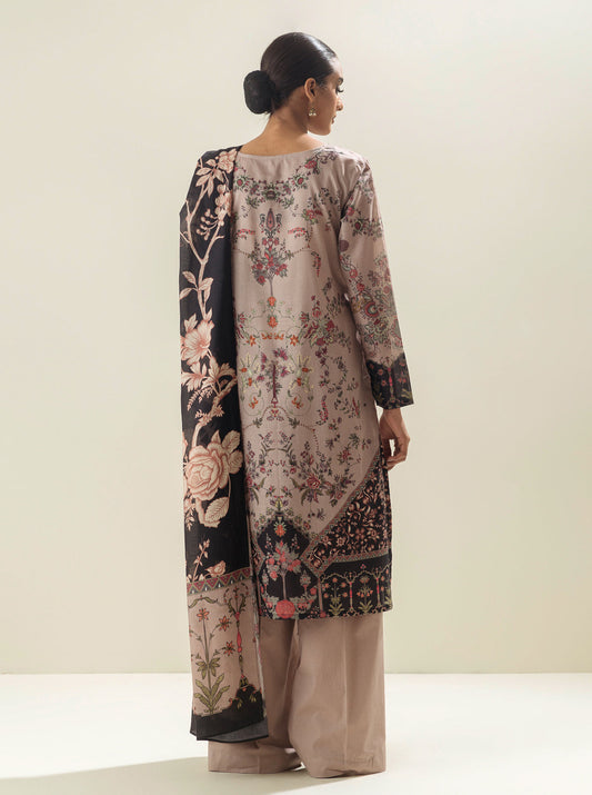 3 PIECE - PRINTED LAWN SUIT - BELLE INTRICATE MORBAGH SU_23   