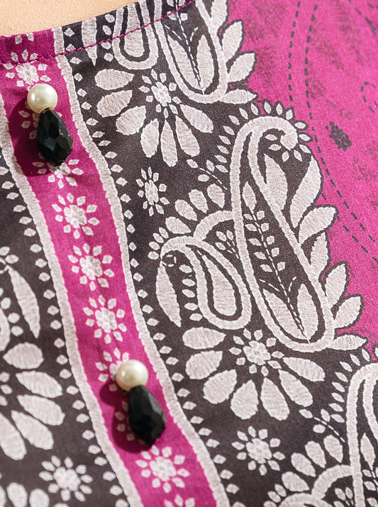 3 PIECE - PRINTED LAWN SUIT - DRAGON FRUIT DREAMS MORBAGH SU_23   