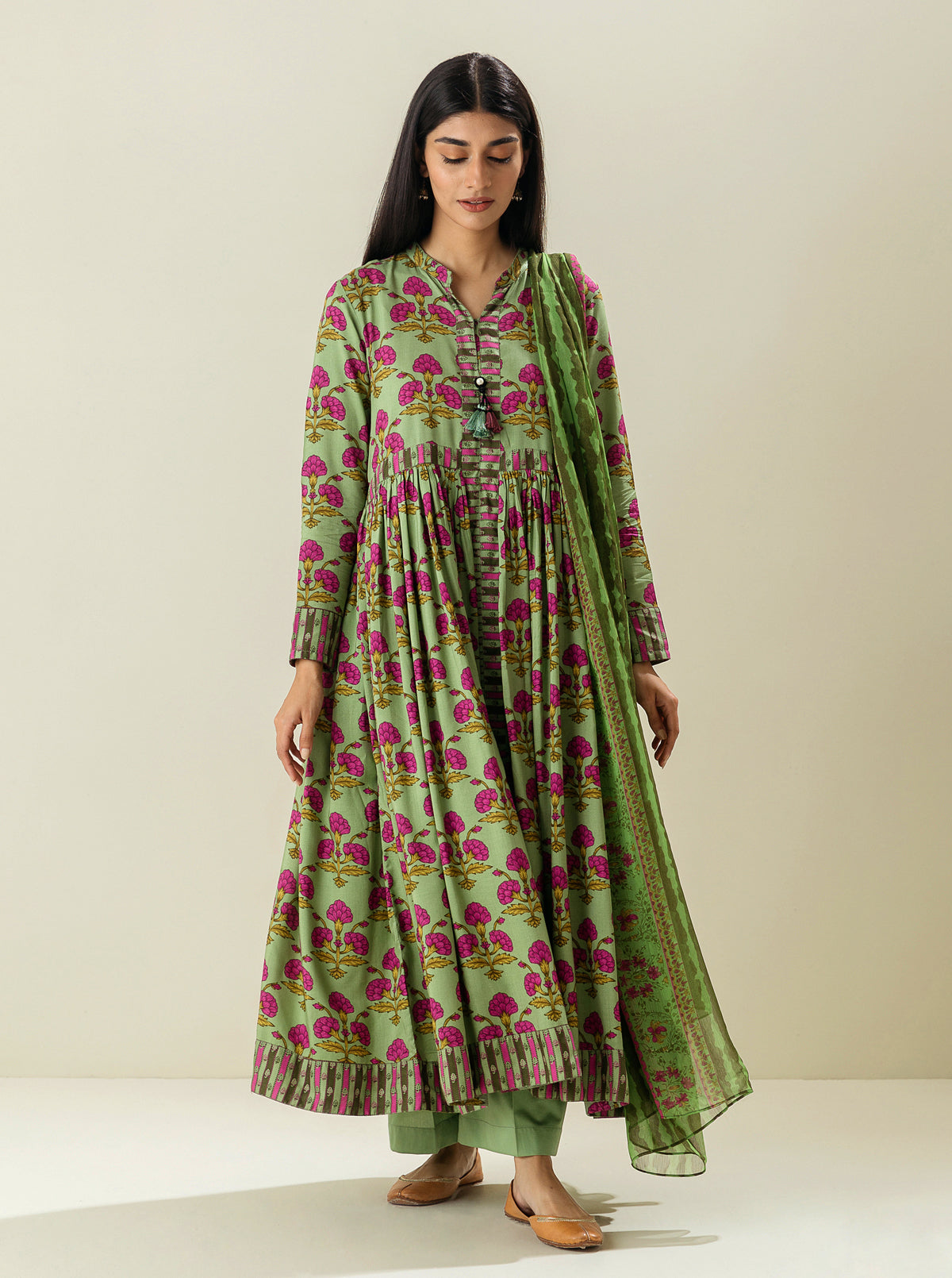3 PIECE - PRINTED VISCOSE SUIT - PAINTERLY FINNESE MORBAGH SU_23   
