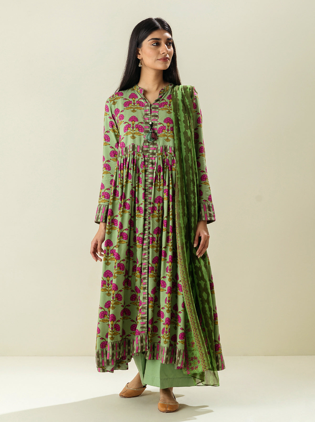 3 PIECE - PRINTED VISCOSE SUIT - PAINTERLY FINNESE MORBAGH SU_23   