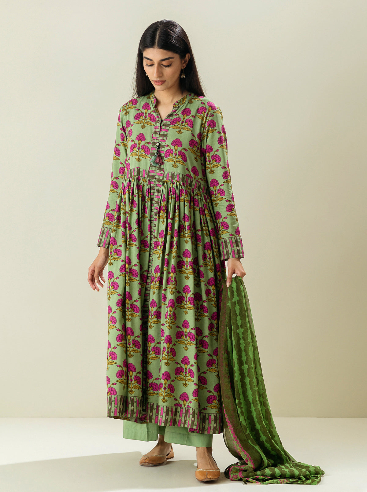 3 PIECE - PRINTED VISCOSE SUIT - PAINTERLY FINNESE MORBAGH SU_23   