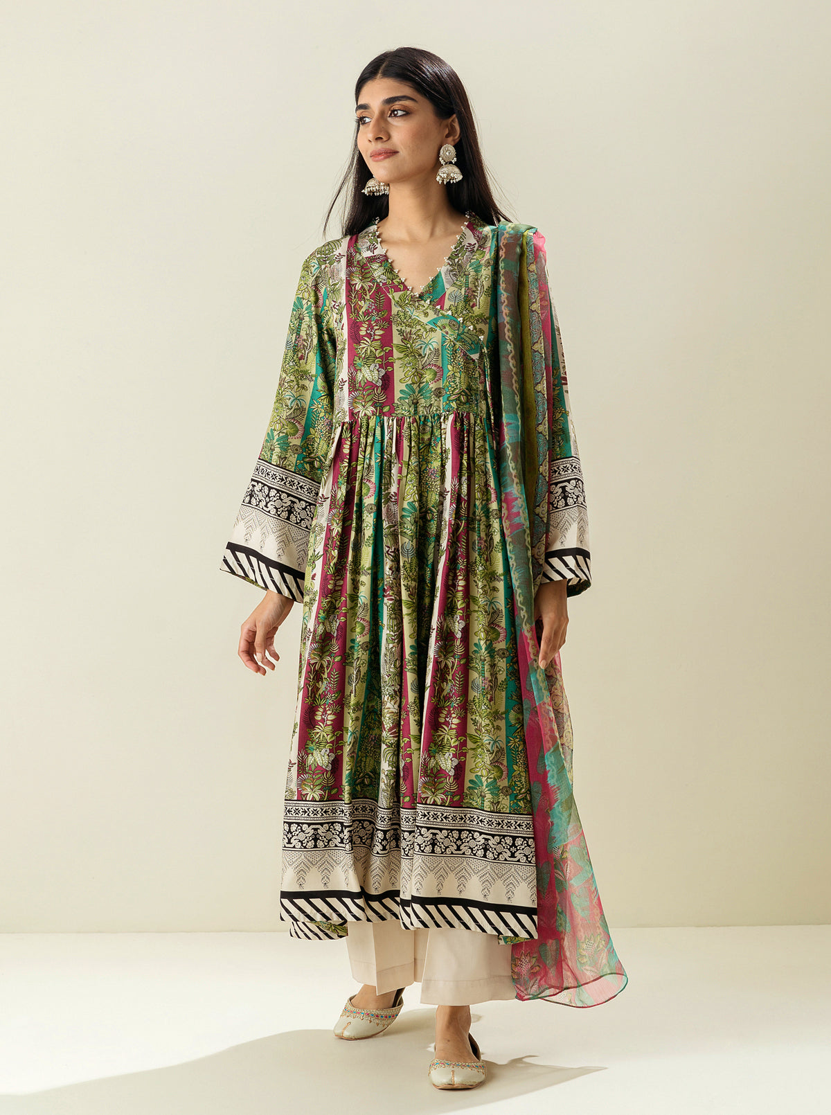 3 PIECE - PRINTED LAWN SUIT - ERA OF FLORAL MORBAGH SU_23   