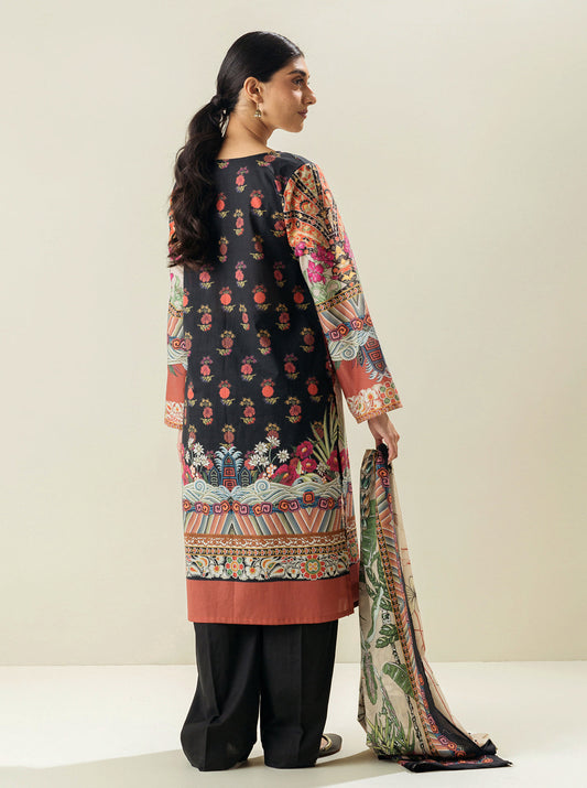 3 PIECE - PRINTED LAWN SUIT - FLOWER OF THE ORIENT MORBAGH SU_23   