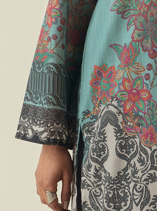3 PIECE - PRINTED LAWN SUIT - DAZZLING MOSAICS MORBAGH SU_23   