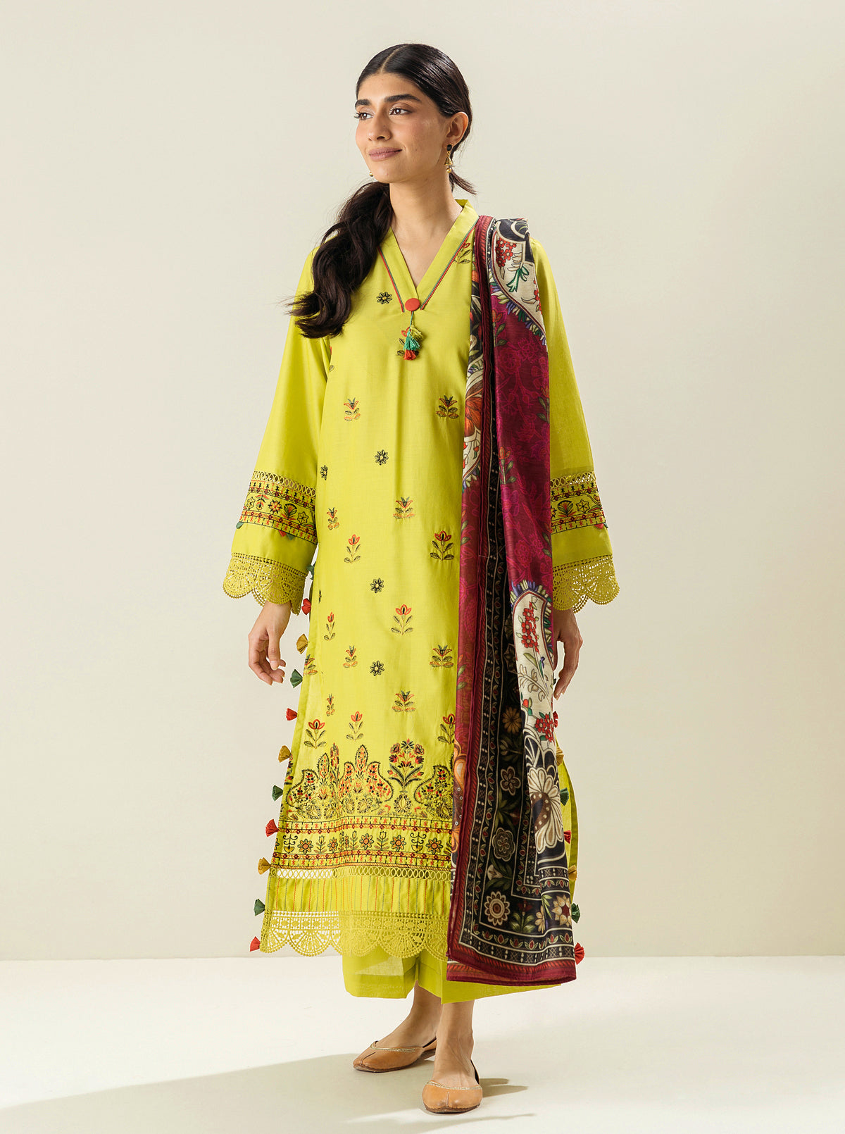 3 PIECE - EMBROIDERED LAWN SUIT - BAGHDAD SPRING MORBAGH SU_23   