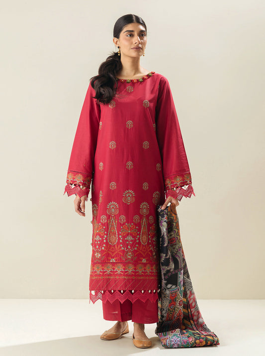 3 PIECE - EMBROIDERED LAWN SUIT - MULBERRY ERA MORBAGH SU_23   