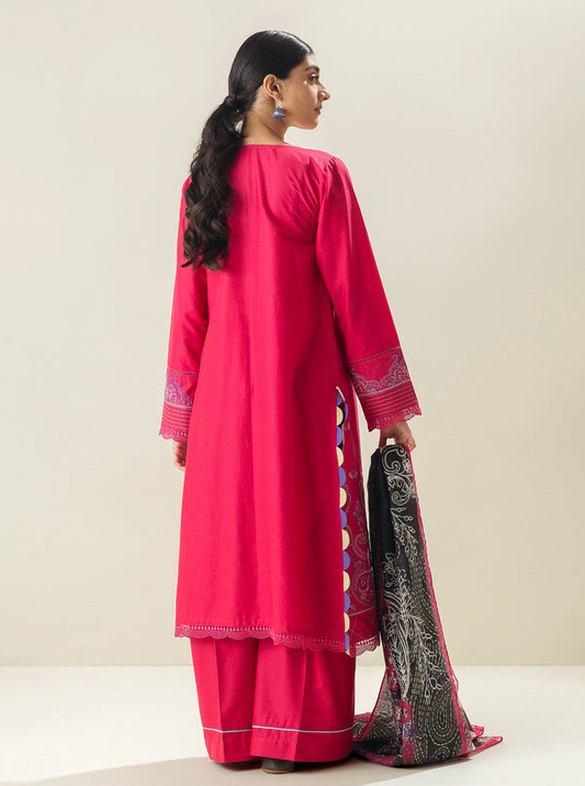 3 PIECE - EMBROIDERED LAWN SUIT - FUCHSIA GRACE MORBAGH SU_23   