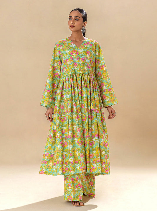 2 PIECE PRINTED LAWN SUIT-EVA GREEN BT-MORBAGH SU_24   
