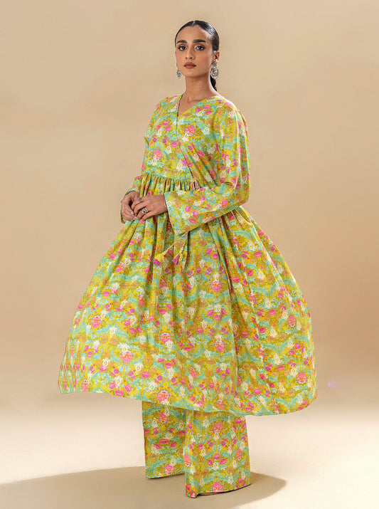 2 PIECE PRINTED LAWN SUIT-EVA GREEN BT-MORBAGH SU_24   