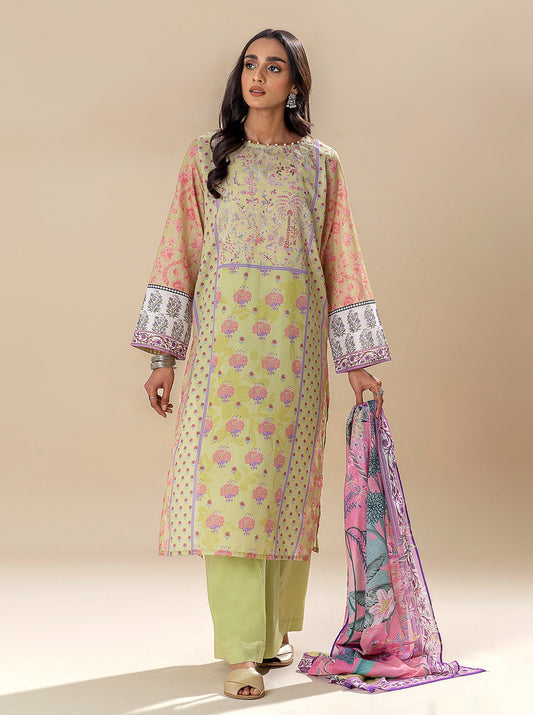 2 PIECE PRINTED LAWN SUIT-VIBRANT BLISS BT-MORBAGH SU_24   