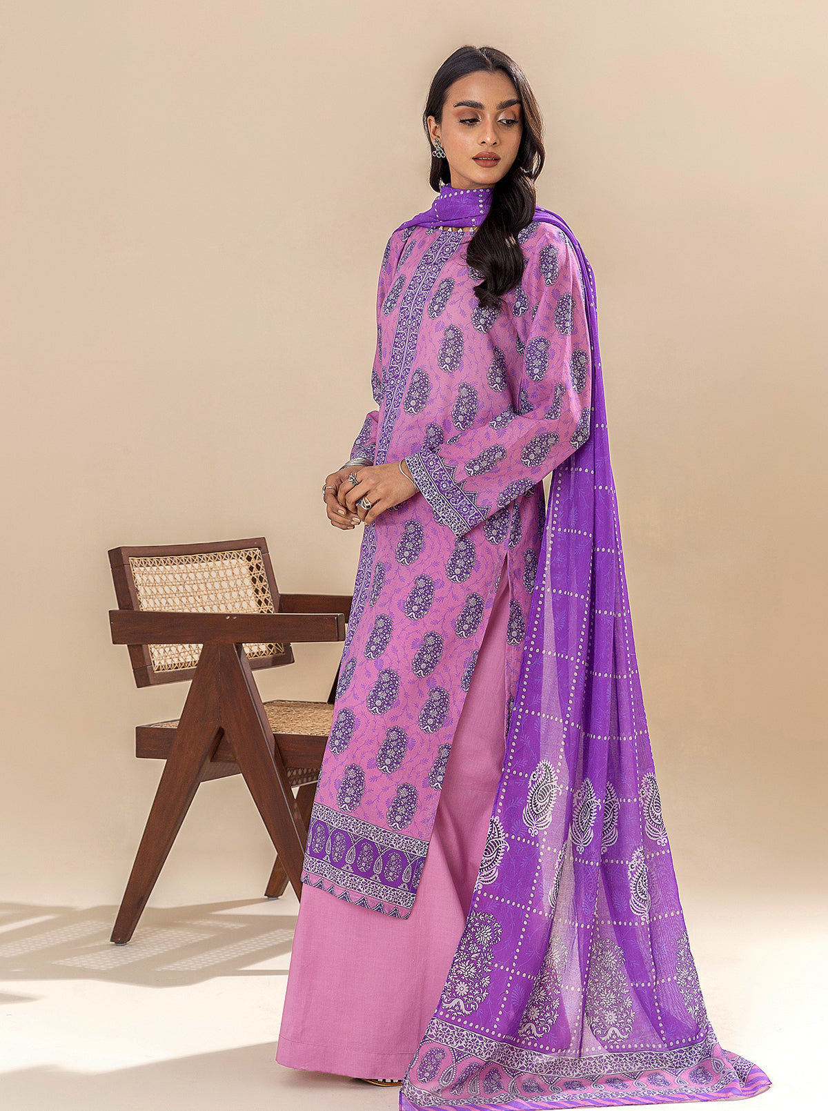 2 PIECE PRINTED LAWN SUIT-CANDY CRUSH BT-MORBAGH SU_24   