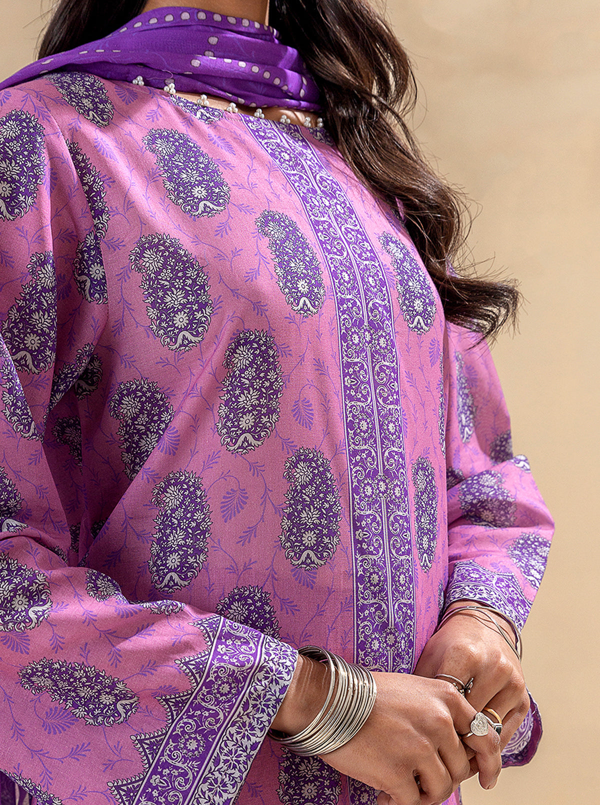 2 PIECE PRINTED LAWN SUIT-CANDY CRUSH BT-MORBAGH SU_24   