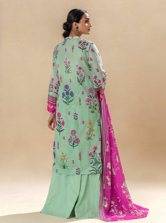 2 PIECE PRINTED LAWN SUIT-MUGHAL ACCENTS BT-MORBAGH SU_24   