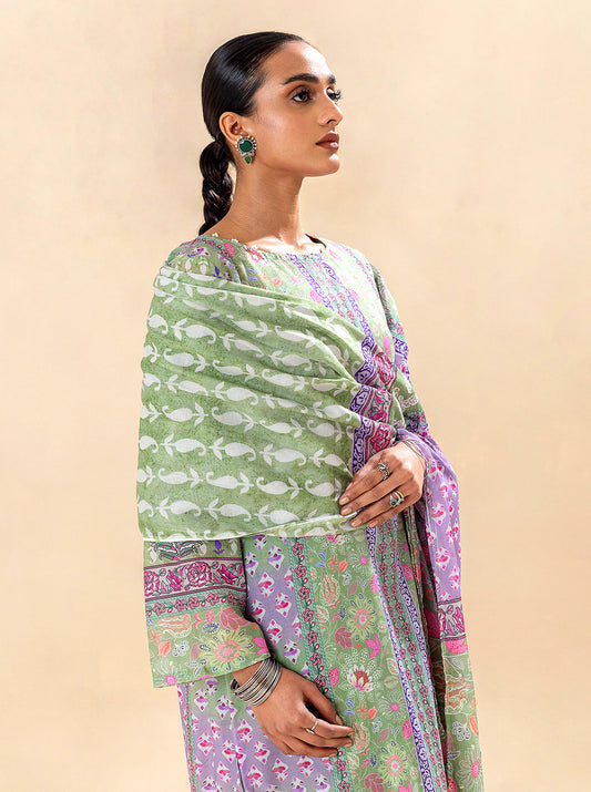 2 PIECE PRINTED LAWN SUIT-EVERGREEN AURA BT-MORBAGH SU_24   