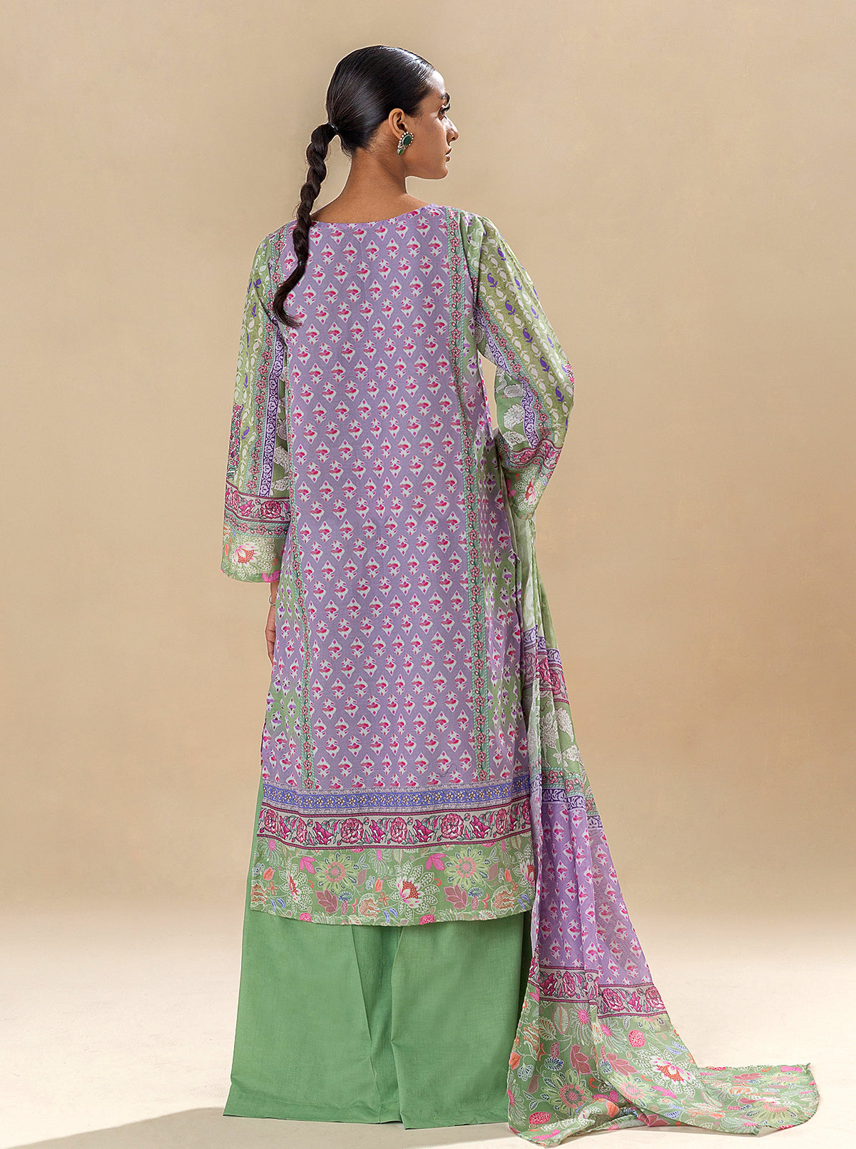 2 PIECE PRINTED LAWN SUIT-EVERGREEN AURA BT-MORBAGH SU_24   