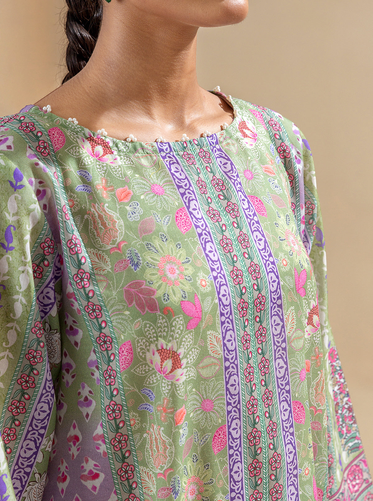 2 PIECE PRINTED LAWN SUIT-EVERGREEN AURA BT-MORBAGH SU_24   