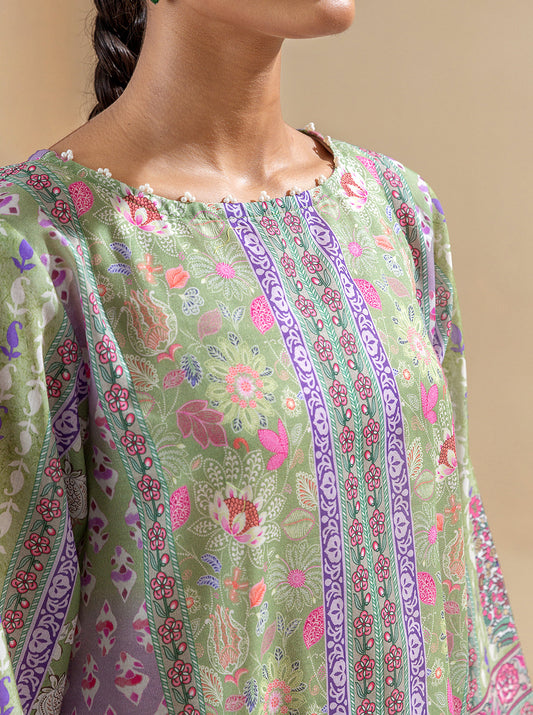 2 PIECE PRINTED LAWN SUIT-EVERGREEN AURA BT-MORBAGH SU_24   