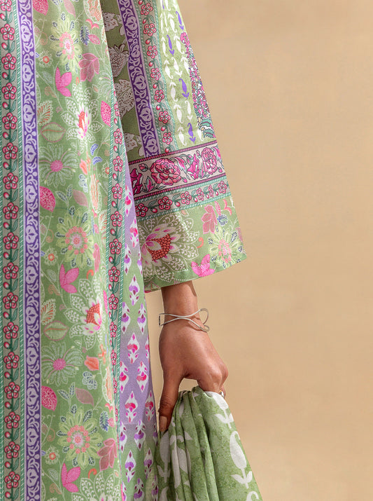 2 PIECE PRINTED LAWN SUIT-EVERGREEN AURA BT-MORBAGH SU_24   