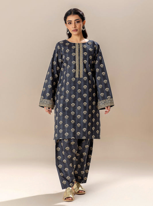 2 PIECE PRINTED LAWN SUIT-COAL SECRET BT-MORBAGH SU_24   
