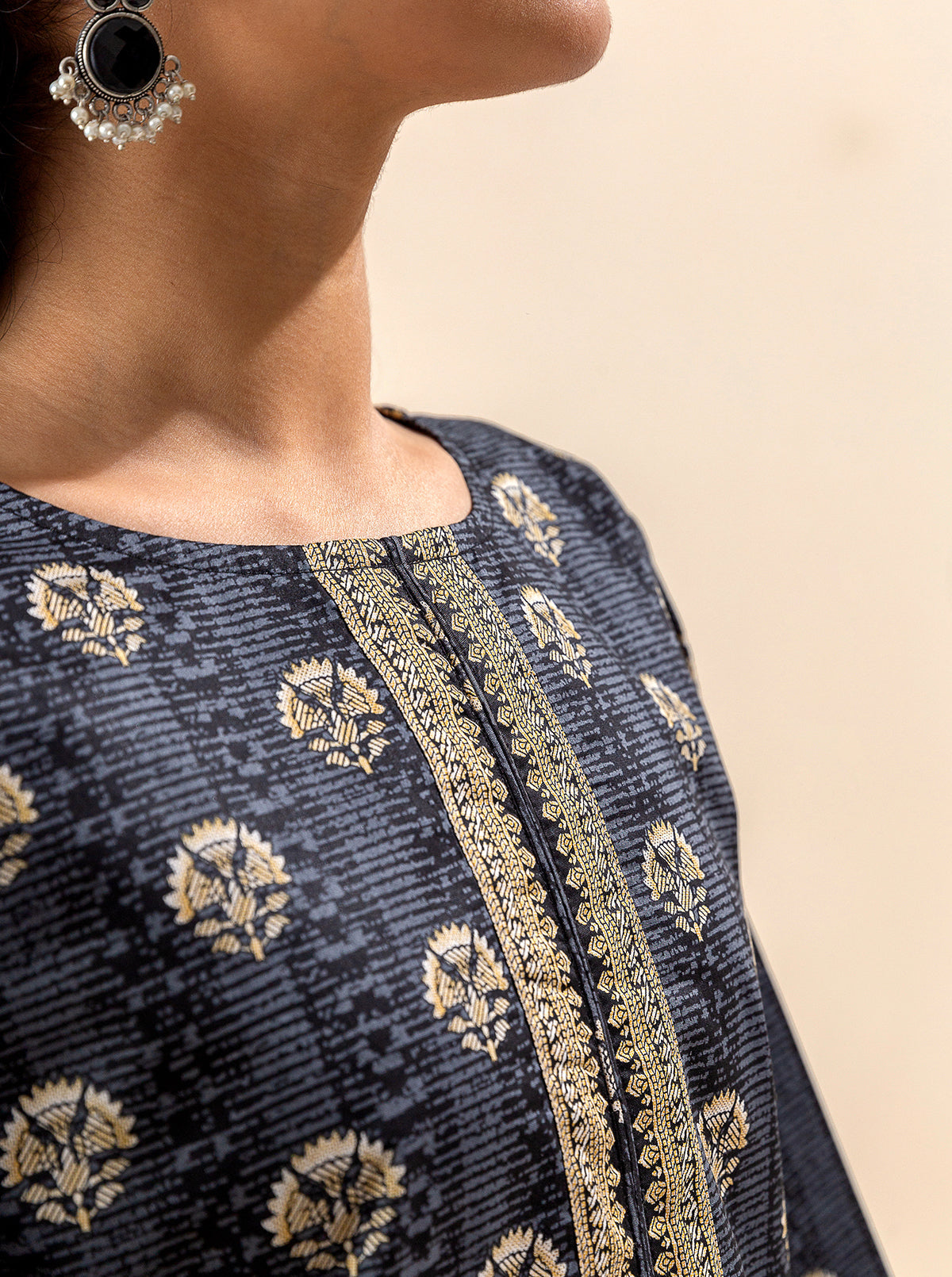 2 PIECE PRINTED LAWN SUIT-COAL SECRET BT-MORBAGH SU_24   