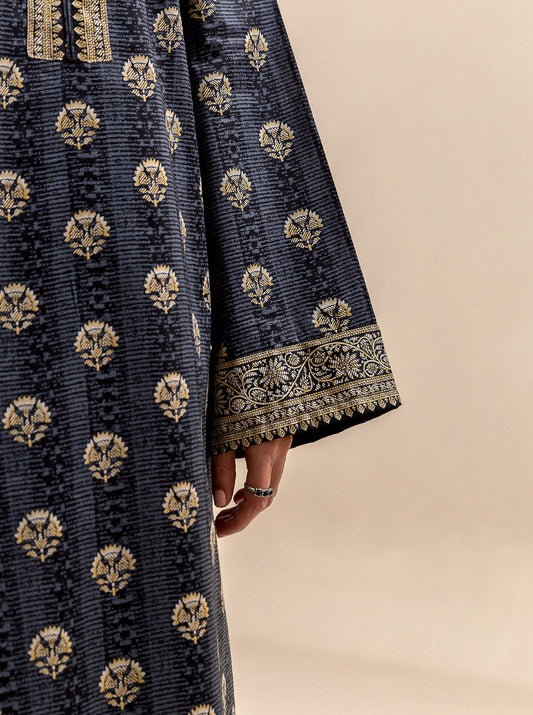 2 PIECE PRINTED LAWN SUIT-COAL SECRET BT-MORBAGH SU_24   