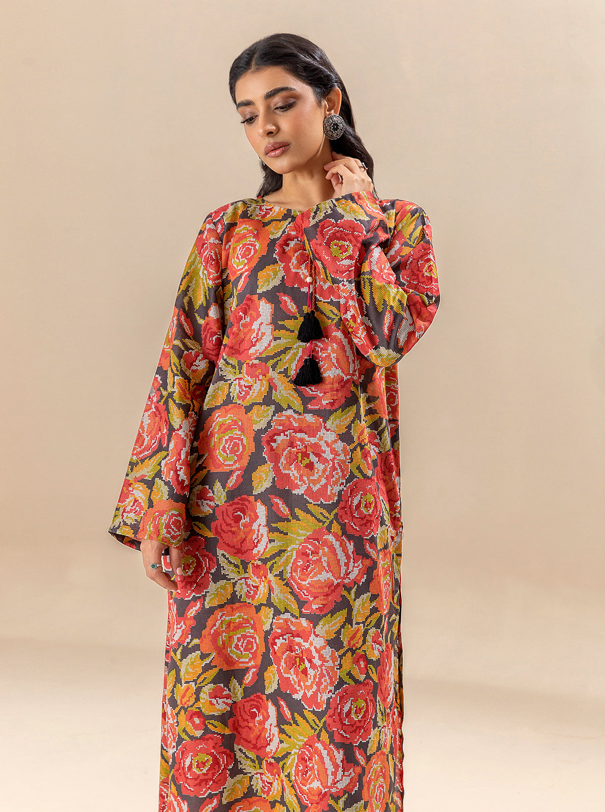 2 PIECE PRINTED LAWN SUIT-CHARMING RUSH BT-MORBAGH SU_24   