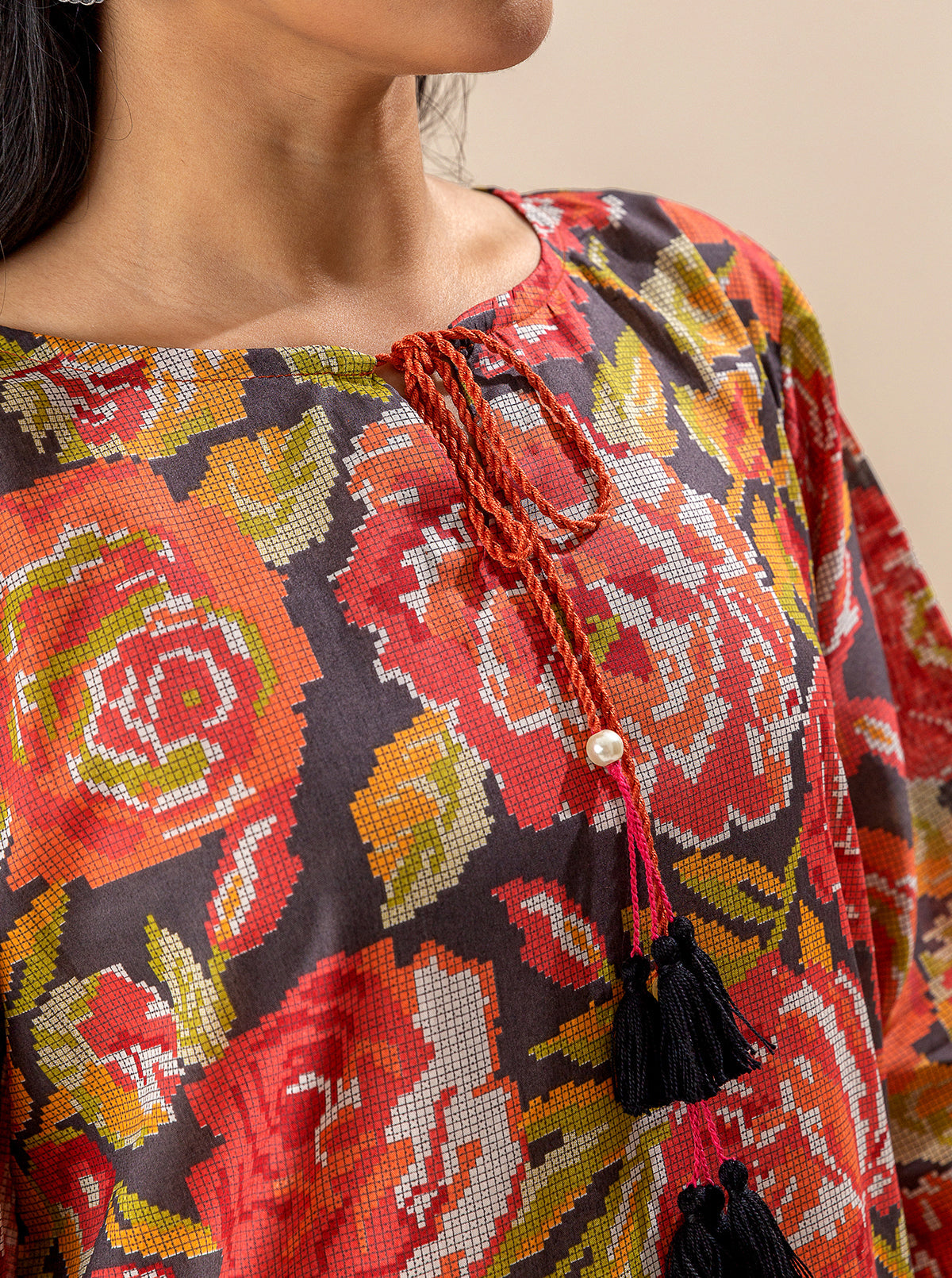 2 PIECE PRINTED LAWN SUIT-CHARMING RUSH BT-MORBAGH SU_24   