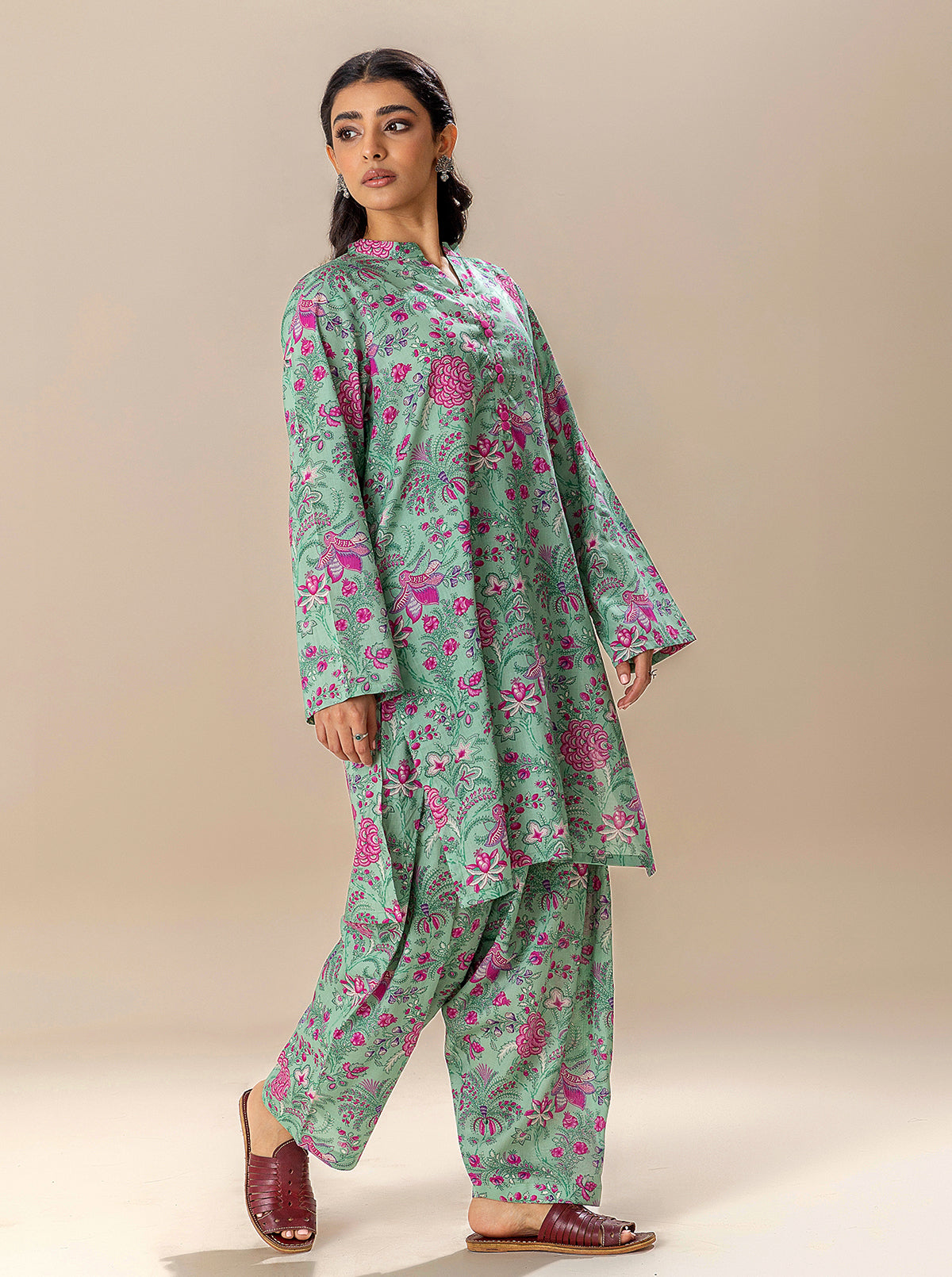 2 PIECE PRINTED LAWN SUIT-JADE SHEEN BT-MORBAGH SU_24   
