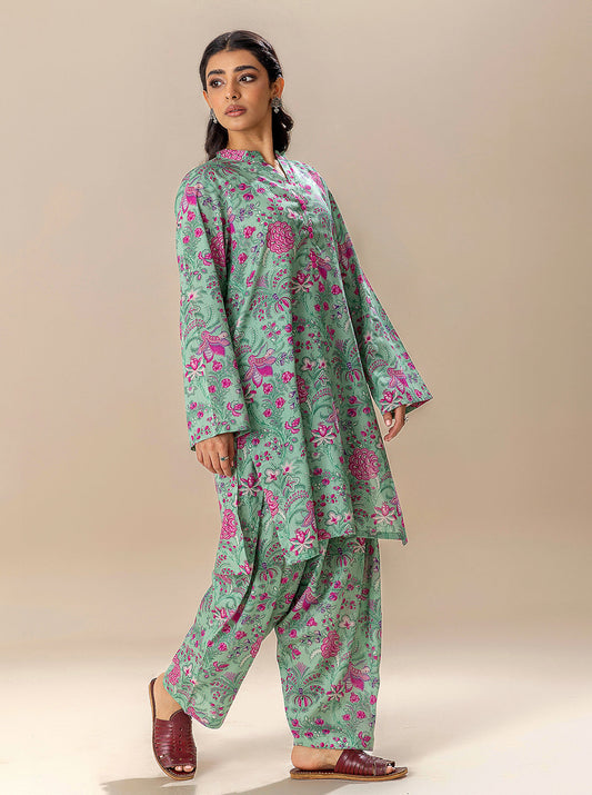 2 PIECE PRINTED LAWN SUIT-JADE SHEEN BT-MORBAGH SU_24   