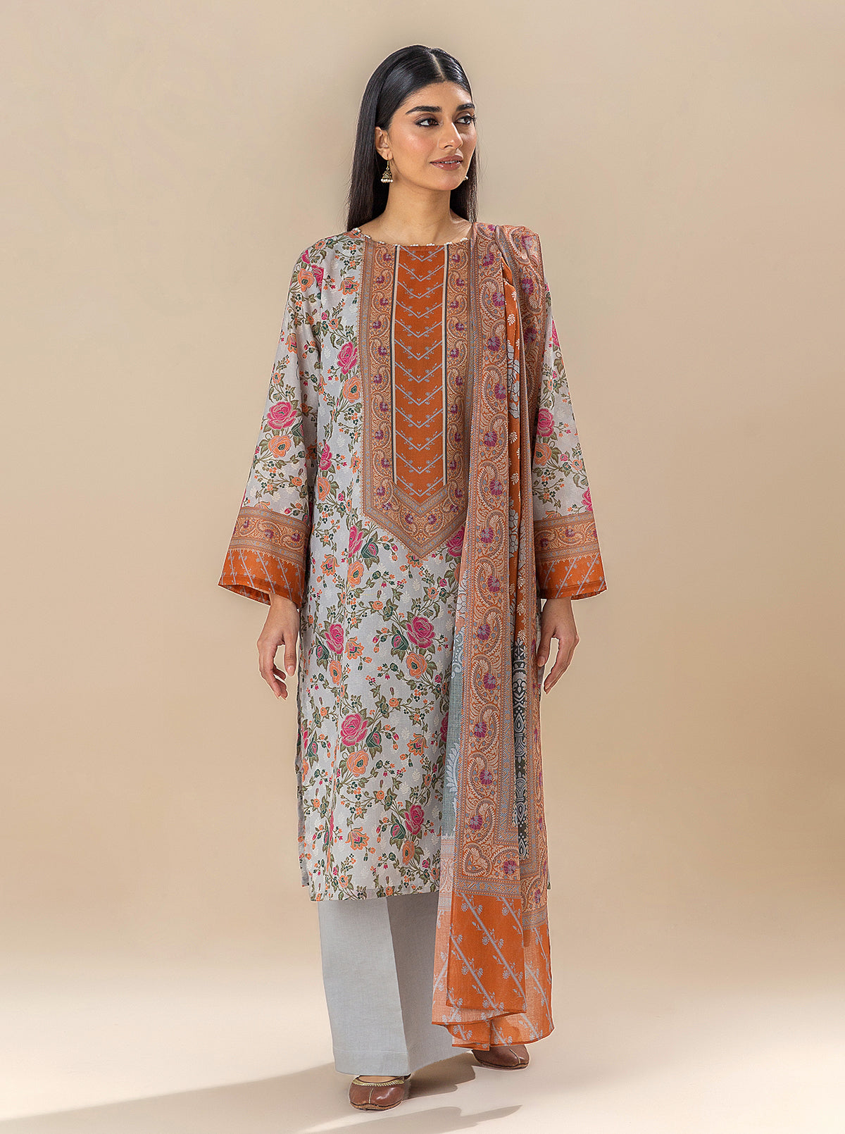 3 PIECE PRINTED LAWN SUIT-EVE GARDEN BT-MORBAGH SU_24   