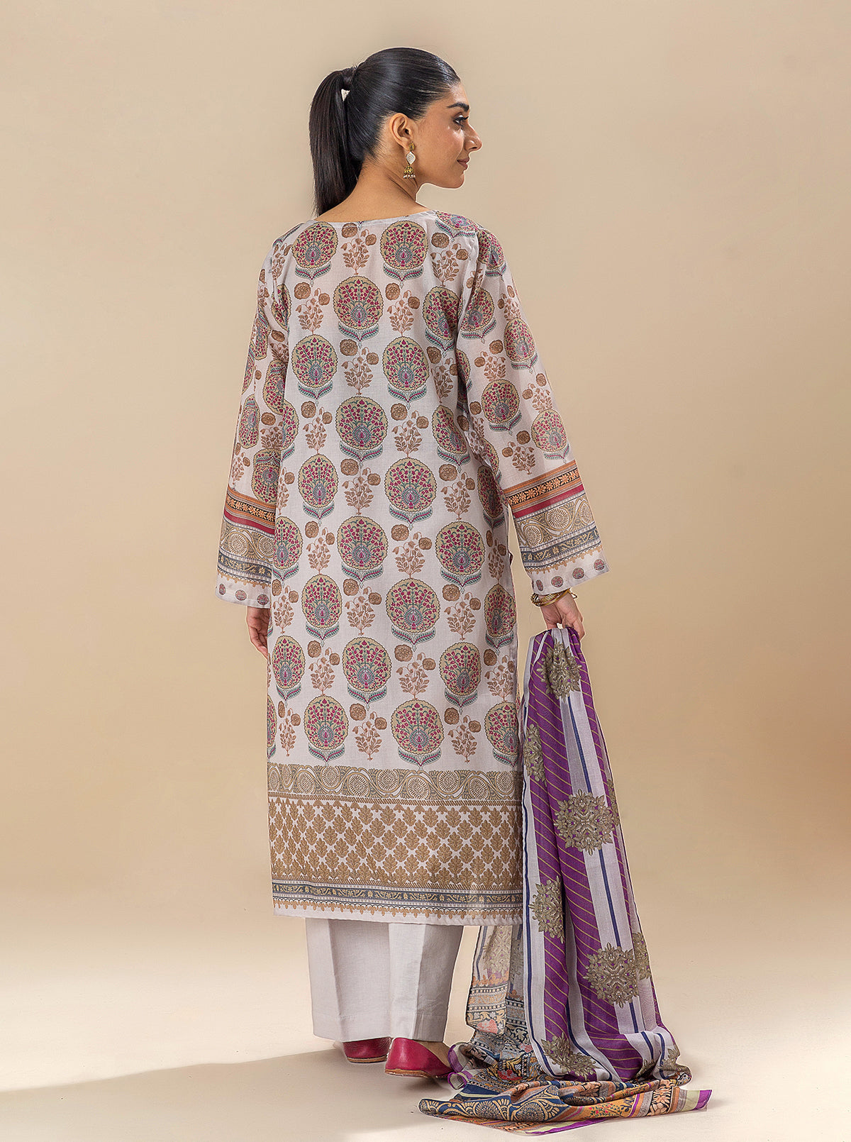 3 PIECE PRINTED LAWN SUIT-MUGHAL MELODY BT-MORBAGH SU_24   