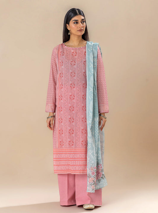 3 PIECE PRINTED LAWN SUIT-SERENE NEEDLE MORBAGH SU_24   