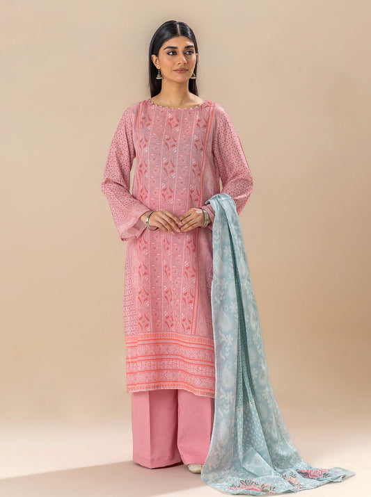 3 PIECE PRINTED LAWN SUIT-SERENE NEEDLE MORBAGH SU_24   