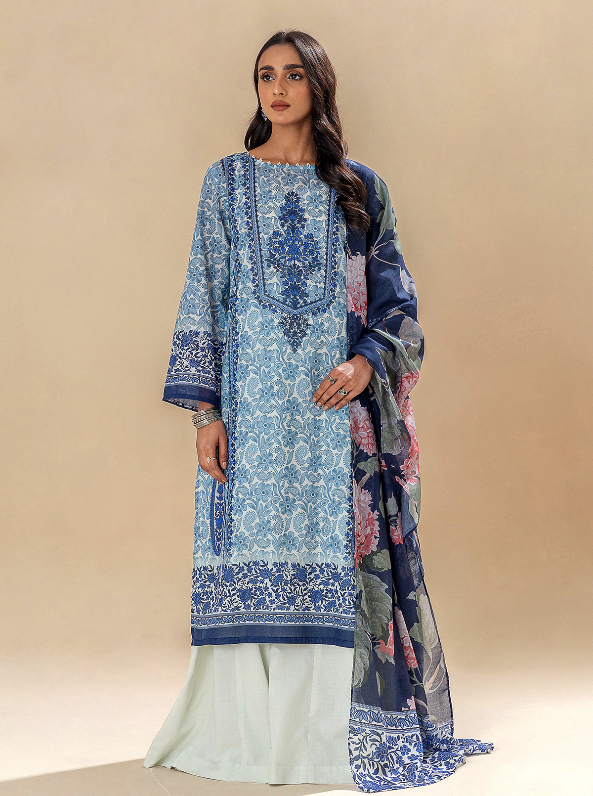 3 PIECE PRINTED LAWN SUIT-INTRICATE MELODY BT-MORBAGH SU_24   